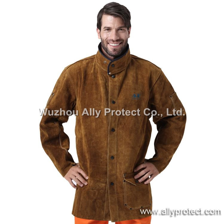 AP-8130 Golden Brown Leather Welding Jacket